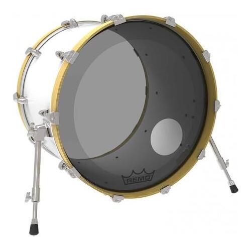 Image 2 - Remo P3 Resonant Colortone Smoke Bass Drum Heads, Ported